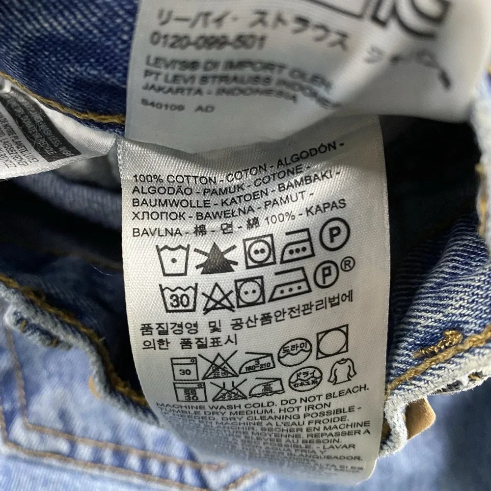 Levis 516 Classic Straight Jeans Mens 38x32 Blue Medium Wash High‎ Rise Vintage